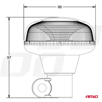 Amio W21P Ledes Villogó 18LED 12/24V IP56