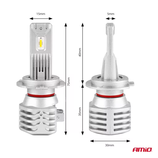Amio Led Izzó X1 Series H7 6500K 2db