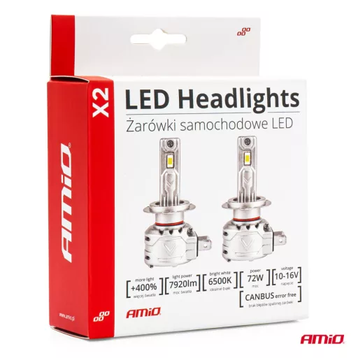 Amio LED fényszórók X2 Series HB4 9006 12V 2db