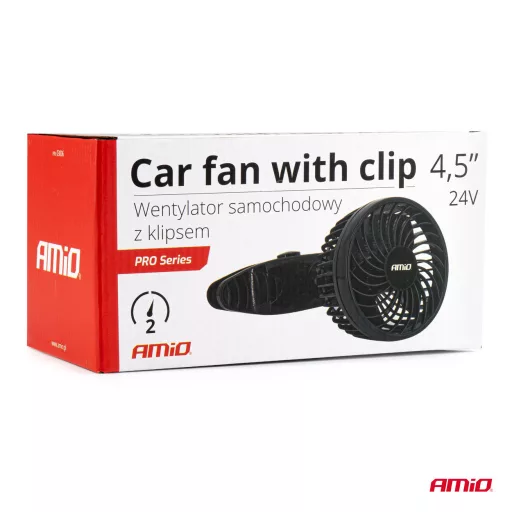 Amio Autós ventilátor 4,5"-os csipesszel 24V