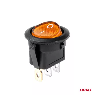 Amio Kétállású Kapcsoló Kerek Sárga 12V/24V