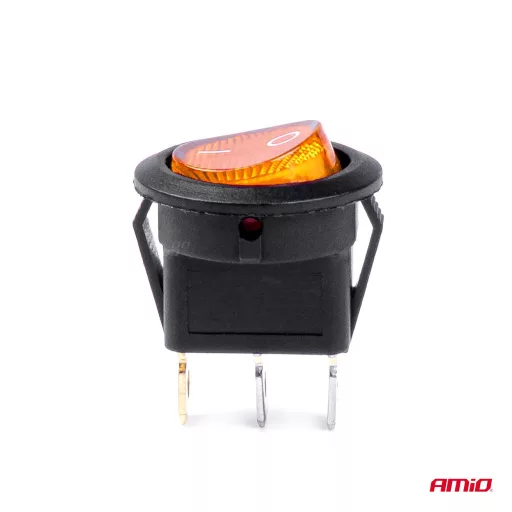Amio Kétállású Kapcsoló Kerek Sárga 12V/24V