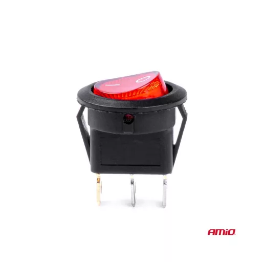 Amio Kétállású Kapcsoló Piros Kerek 12/24V 20A