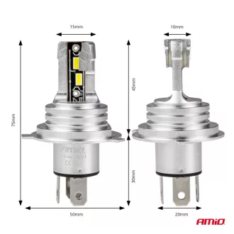 IZZÓ 12V H4 LED 6500K PÁR