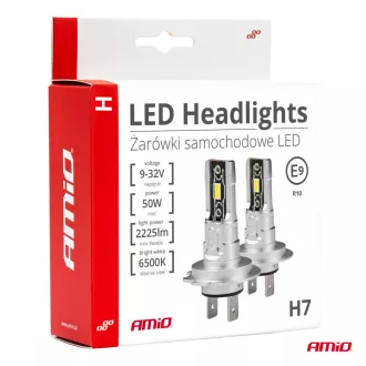 Amio Led Izzók H-Mini Szeria H7/H18 50W 6500K 12V 2db