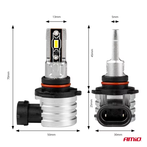 Amio Led Izzó H-Mini Sorozat HB3 9005/HIR1 9011/H10 42W 6500K 2db