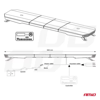 Amio Led Villogó 12/24V 51 Funkciós
