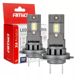 Amio X4 Aviator, H7/H18 Led Pár, 44W 6500k 12V