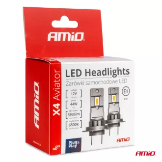Amio X4 Aviator, H7/H18 Led Pár, 44W 6500k 12V
