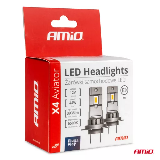 Amio X4 Aviator, H7/H18 Led Pár, 44W 6500k 12V