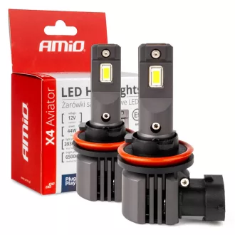 Amio X4 Aviator, H8/H9/H10/H16 Led Pár, 44W 6500k 12V