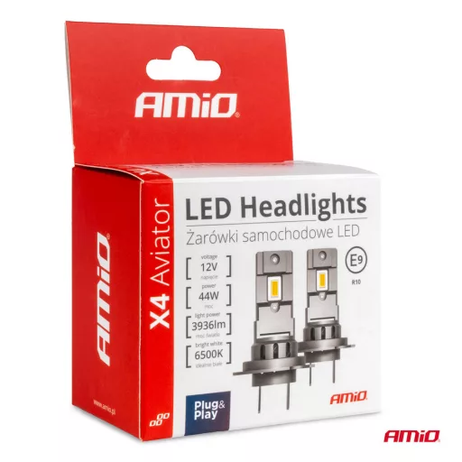 Amio X4 Aviator, H8/H9/H10/H16 Led Pár, 44W 6500k 12V