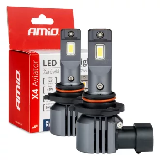 Amio X4 Aviator, HB3/9005/HIR1/H10 Led Pár, 44W 6500k 12V