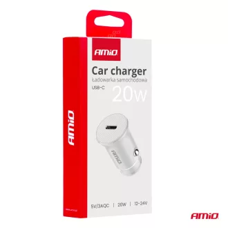 Amio 03876 Szivargyújtóról Működő USB-C  Töltő 20W 12/24V