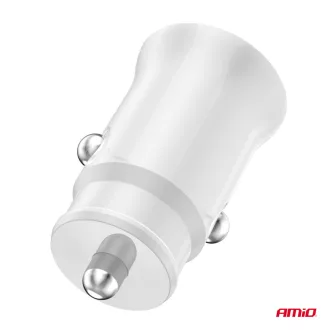   Amio 03877 Szivargyútóról Működő USB-s Töltő USB-A + USB-C 20W 12/24V