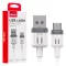 Amio Adatkábel USB-USB-C 2M Fehér 3A