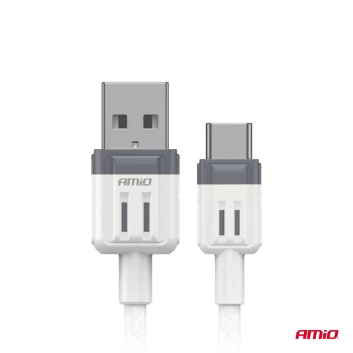 Amio Adatkábel USB-USB-C 2M Fehér 3A