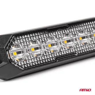 KIEGÉSZÍTÓ VILLOGÓ LÁMPA 6XLED 12/24V SÁRGA 2 FUNKCIÓ