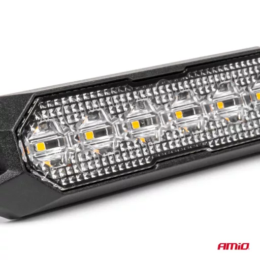 KIEGÉSZÍTÓ VILLOGÓ LÁMPA 6XLED 12/24V SÁRGA 2 FUNKCIÓ