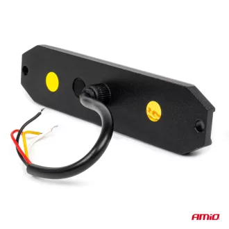 KIEGÉSZÍTÓ VILLOGÓ LÁMPA 6XLED 12/24V SÁRGA 2 FUNKCIÓ