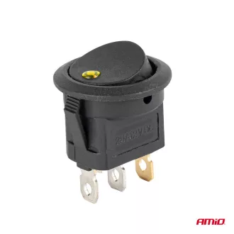 Amio Kapcsoló Leddel Sárga, 12V 20A