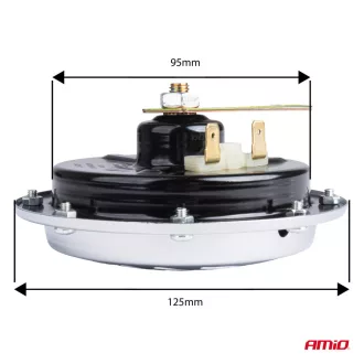 Amio, Kürt Tányér Króm, 125mm 12V, 1 Darabos