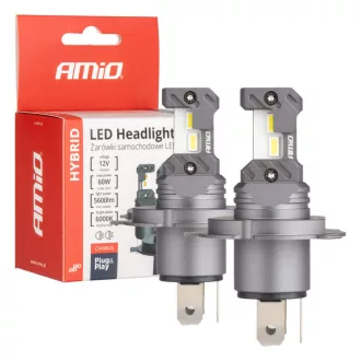 Amio,Hybrid, H4 Led Izzó, 60W 2db 6000K