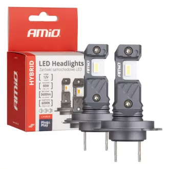 Amio,Hybrid, H7 Led Izzó, 60W 2db 6000K