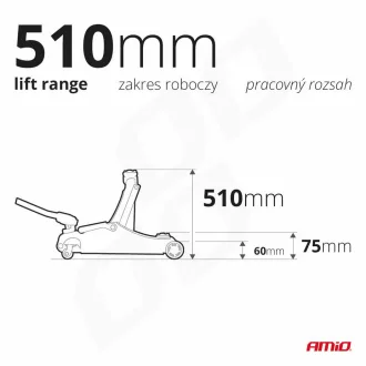Amio Krokodil Emelő, 3T 75-510mm