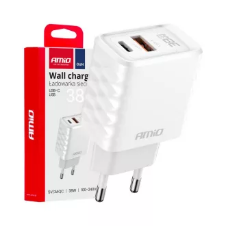 Amio Hálozati Töltő Usb-Usb C, 30W 100-240V