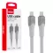 Amio Adatkábel USB-C-USB-C 100 CM 60W Fehér