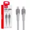 Amio Adatkábel Usb C - Usb C, Fehér 2m 60W