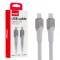 Amio Adatkábel Usb C - Usb C, Fehér 3m 60W