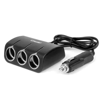   Amio Szivargyújtó Elosztó 3-as, 80cm Hosszabbítóval, 120W 12/24V