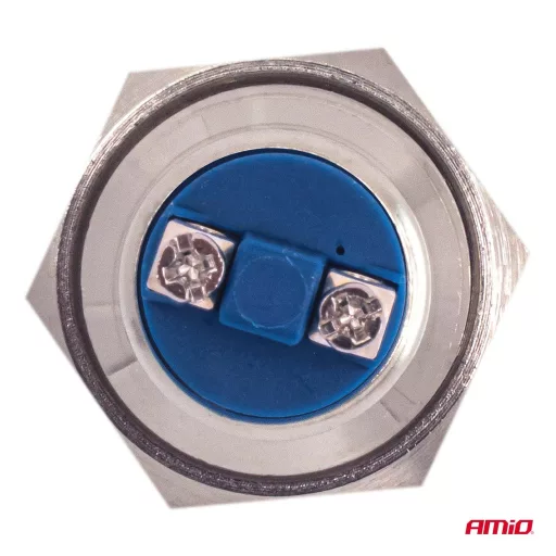 Amio Kapcsoló Nyomógomb 19mm 12-230V 5A