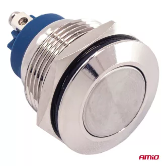 Amio Kapcsoló Nyomógomb 19mm 12-230V 5A