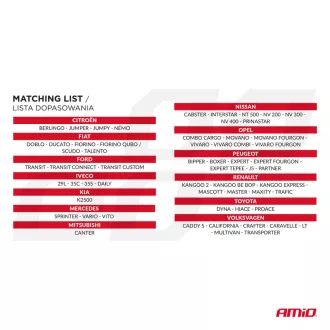 Amio Üléshuzat Furgonhoz 1+2-es Szürke