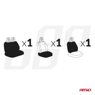 Amio Üléshuzat Furgonhoz 1+2-es Szürke
