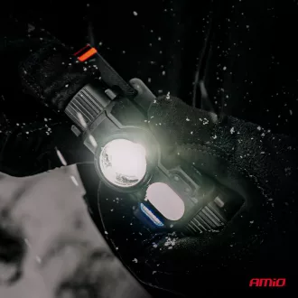 Amio LED fejlámpa XPG+COB 1200mAh (AKKU)