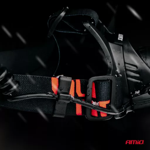 Amio LED-es fejlámpa T6 3600mAh - Tölthető