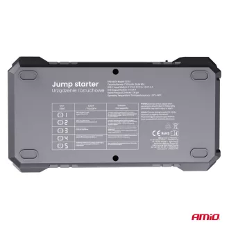   Amio Hordozható Akkumulátor, Kompresszor, Power Bank, Lámpa