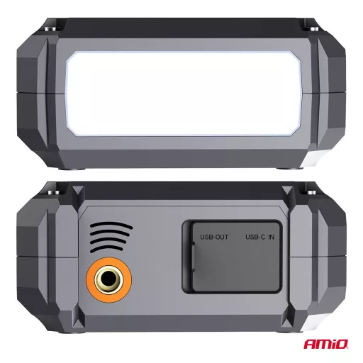 Amio Hordozható Akkumulátor, Kompresszor, Power Bank, Lámpa