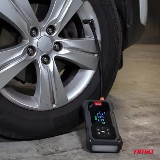   Amio Hordozható Akkumulátor, Kompresszor, Power Bank, Lámpa