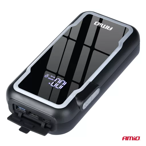 Amio Hordozható 3 az 1-ben Indító/LED/Powerbank 12V 12.000mAh