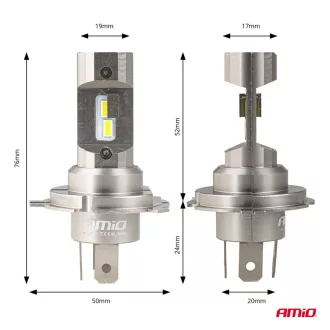 Amio LED Izzó H4 H19 12V 36W 2DB