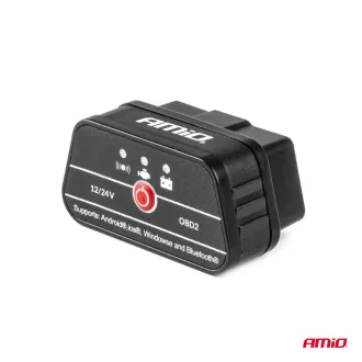Amio Diagnosztikai Eszköz OBD2, Vezeték Nélküli, 12/24V