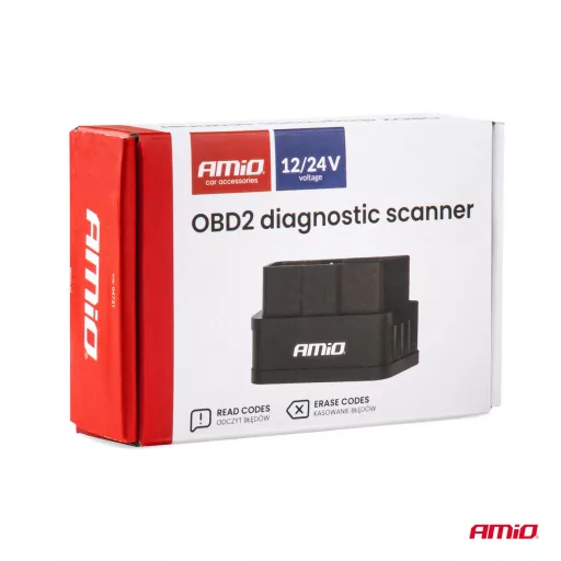 Amio Diagnosztikai Eszköz OBD2, Vezeték Nélküli, 12/24V