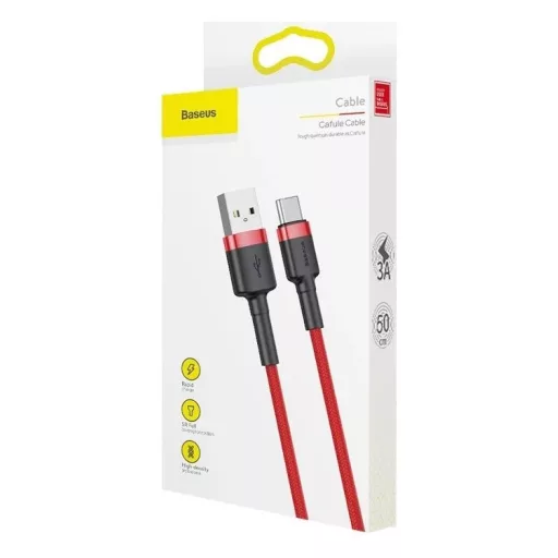Baseus Adatkábel USB-USB-C 1M 1,5A Piros