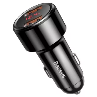   Baseus Magic Szivargyújtós Töltő 2x USB QC 3.0 45W Fekete