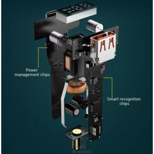 Autós gyorstöltő 07AC - 20W - Quick Charge 3.0 - 12-24V